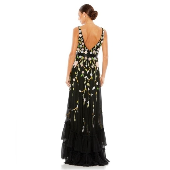 Mac Duggal 9171 - Floral Applique A-Line Evening Gown sold out size 16 $798 NEW - Picture 3 of 17